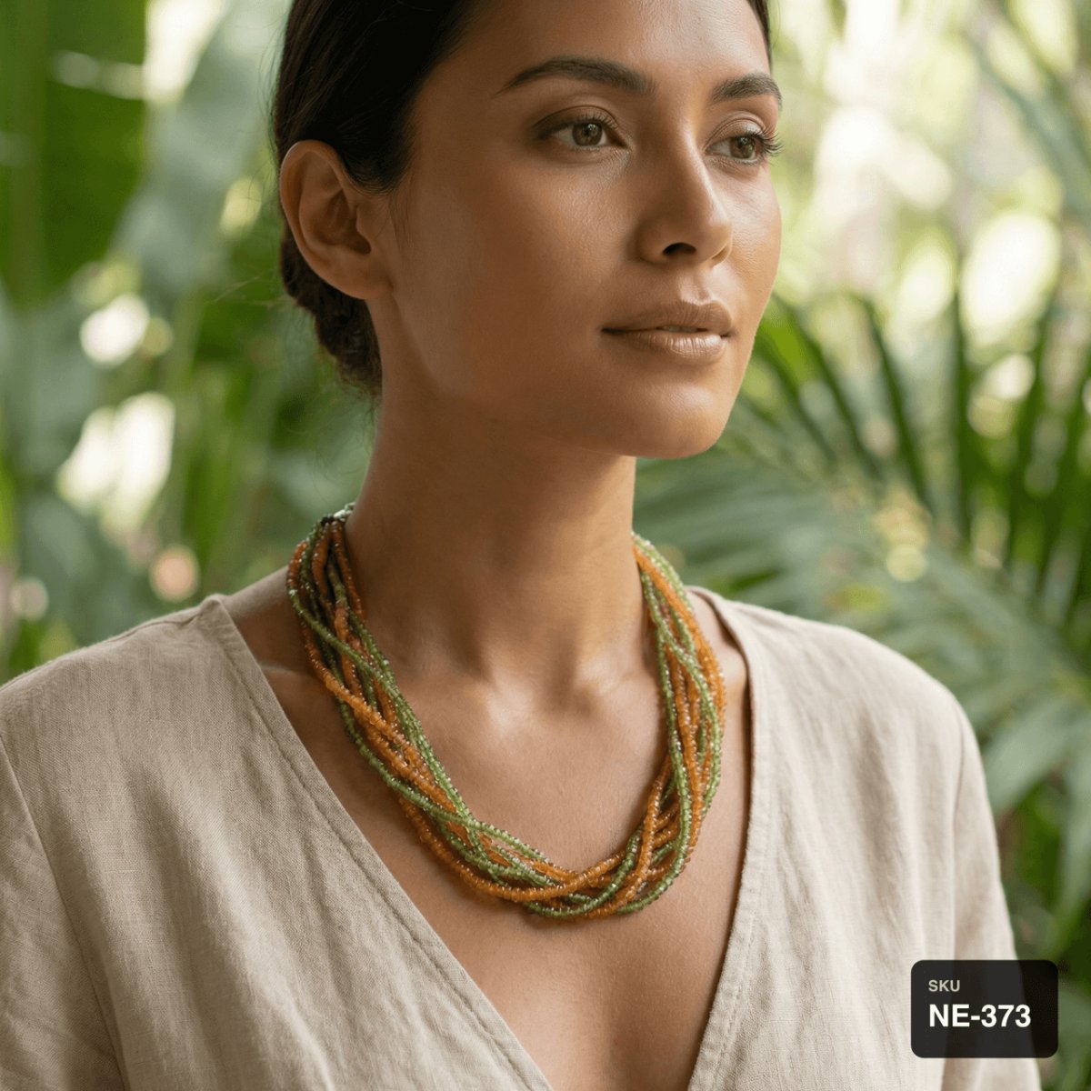Peridot and Carnelian Necklace