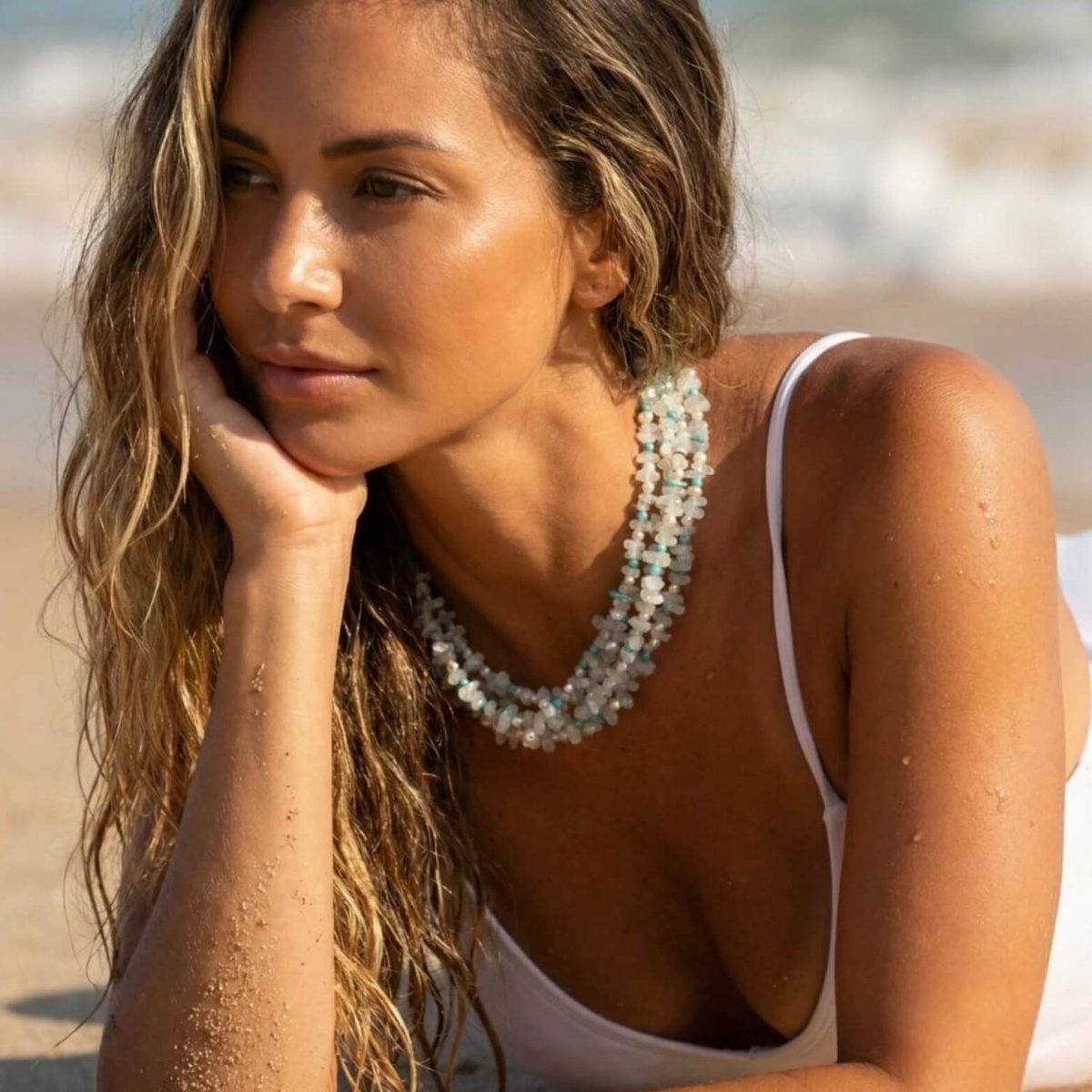 Turquoise and Pearl Necklace