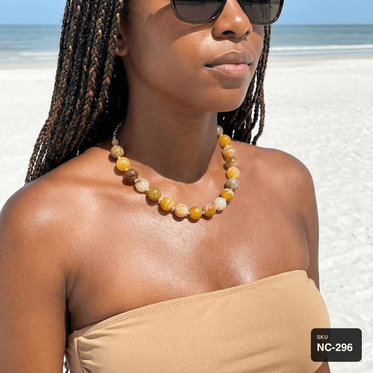 Multicolor Agate Beaded Necklace
