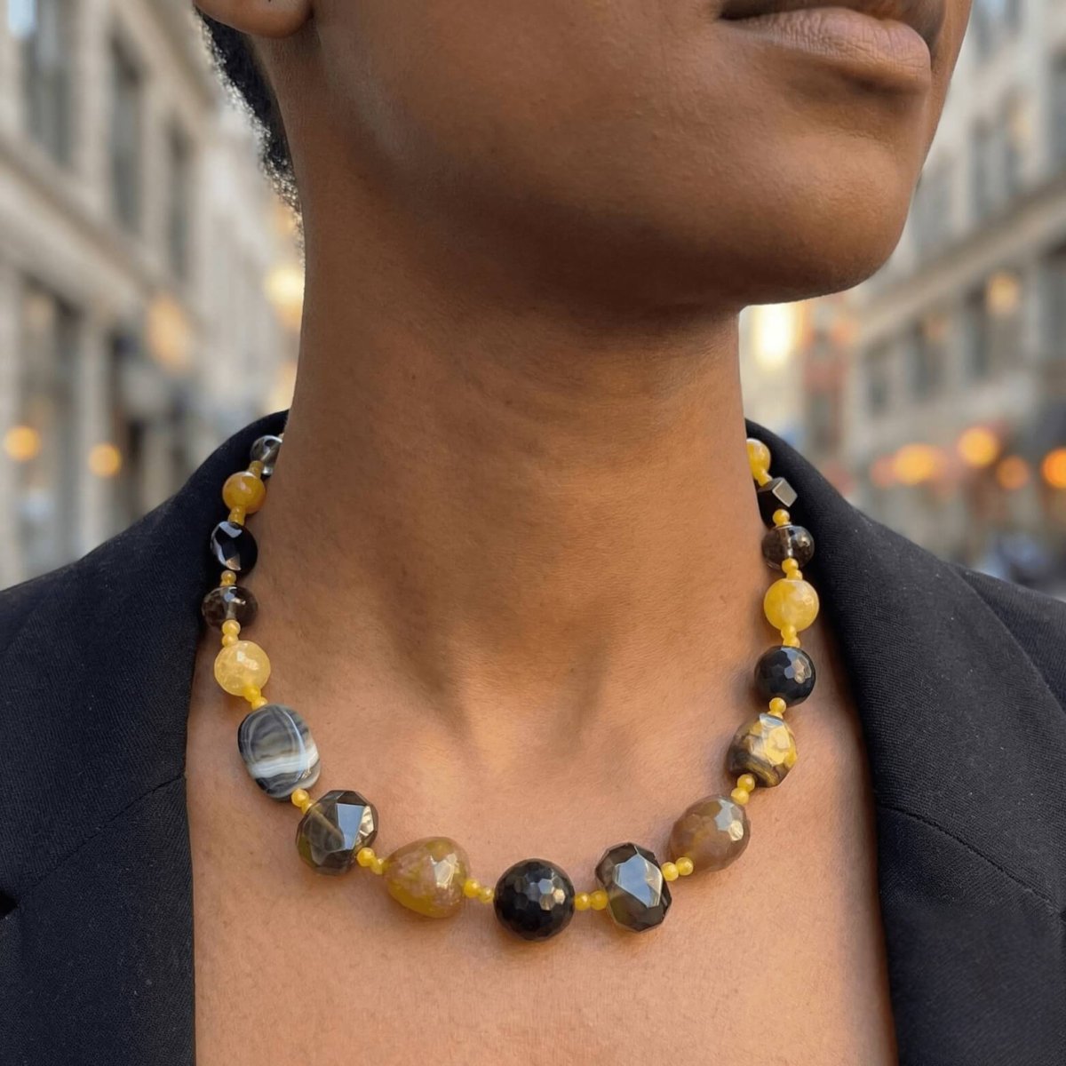 Multicolored Natural Stone Necklace