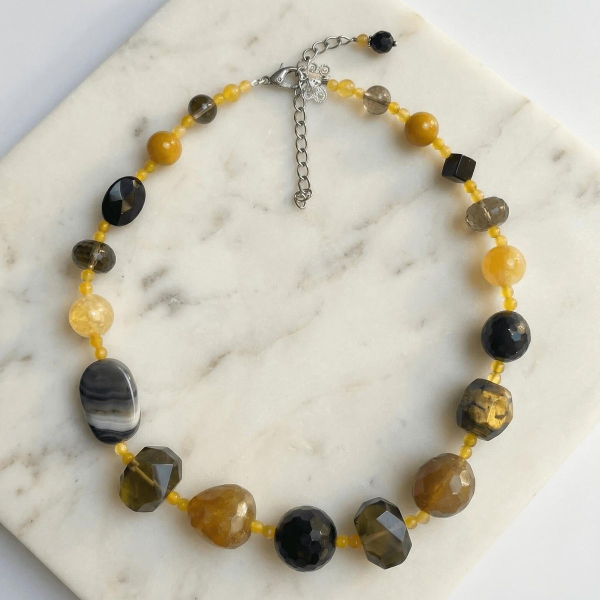 Multicolored Natural Stone Necklace - Thumbnail 3