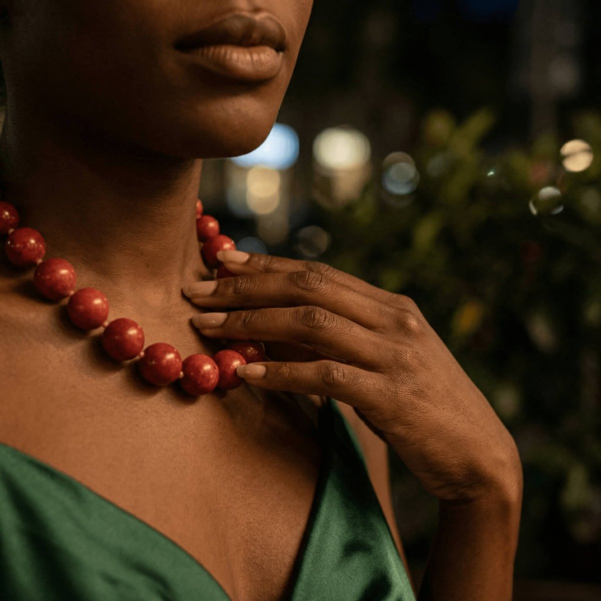 Salmon Coral Necklace - Thumbnail 2