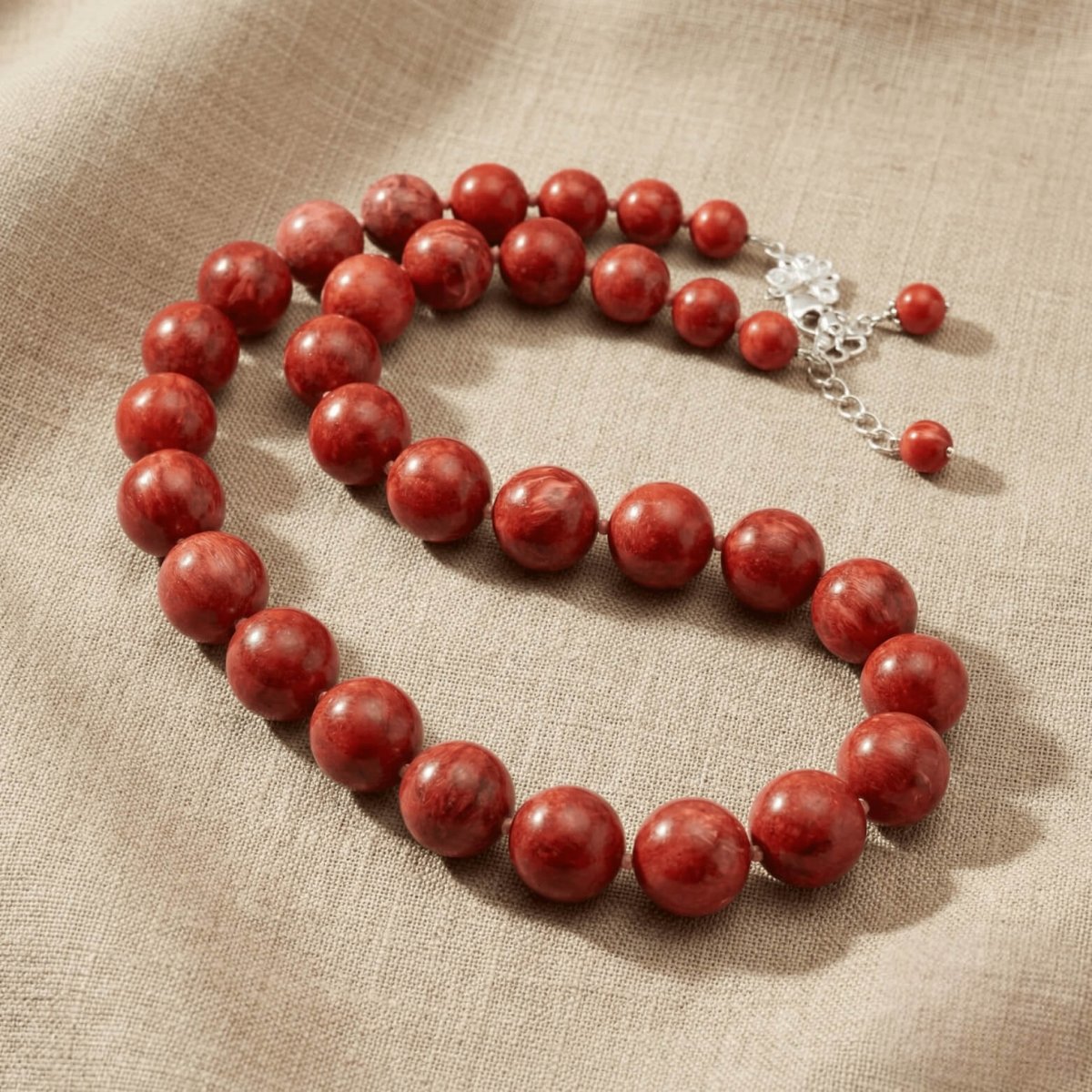 Salmon Coral Necklace - Thumbnail 4