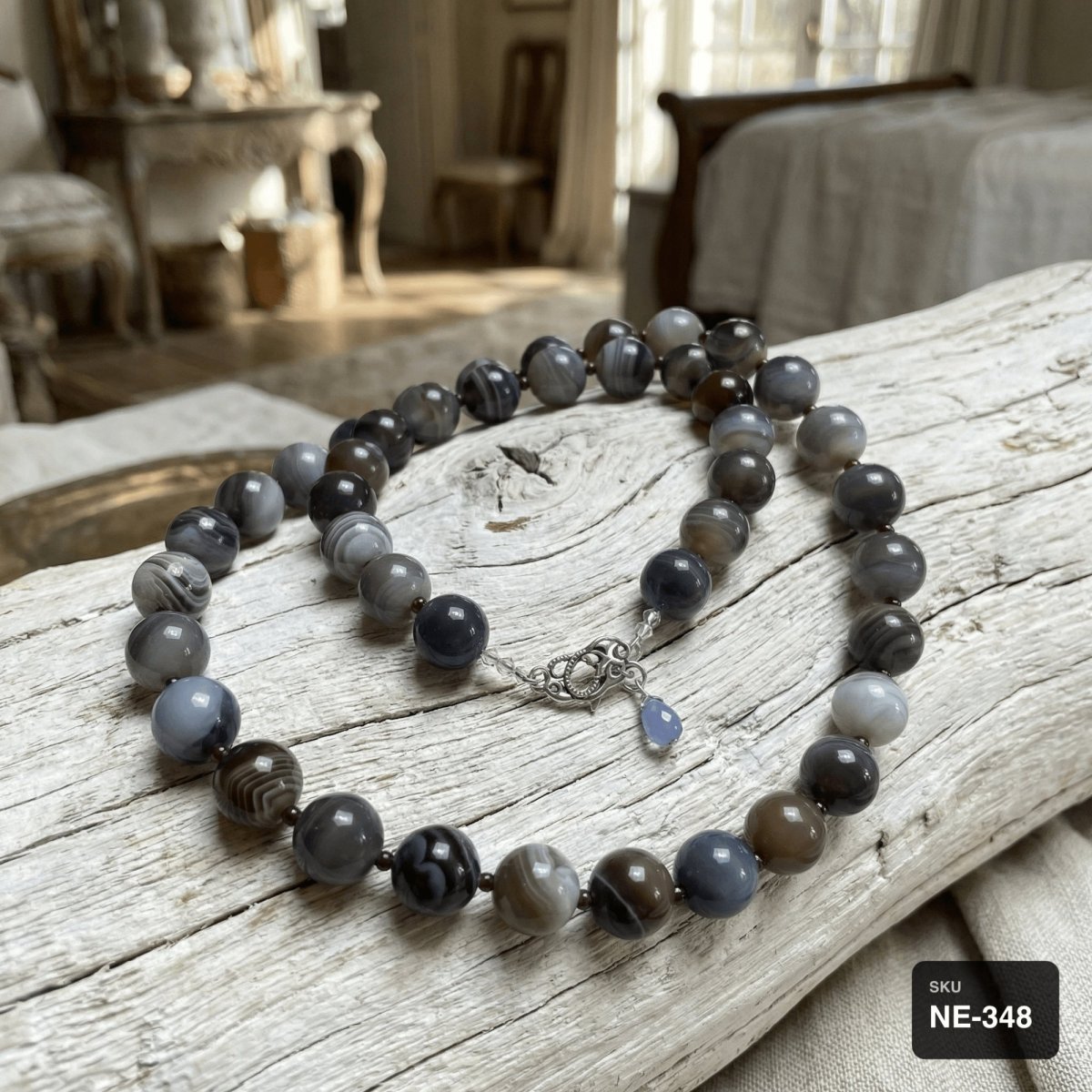 Agate and Garnet Necklace