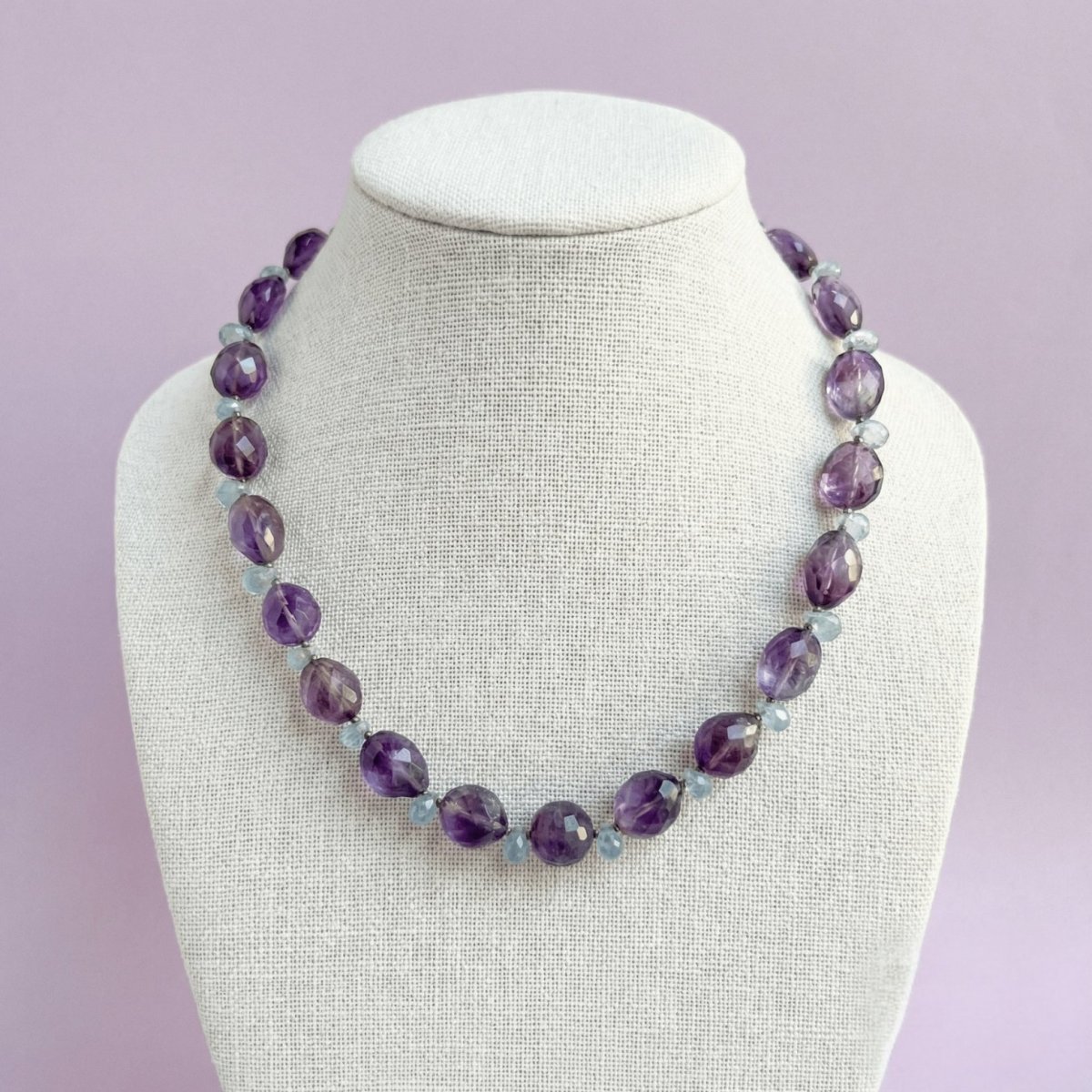 Amethyst and Aquamarine Necklace - Thumbnail 2