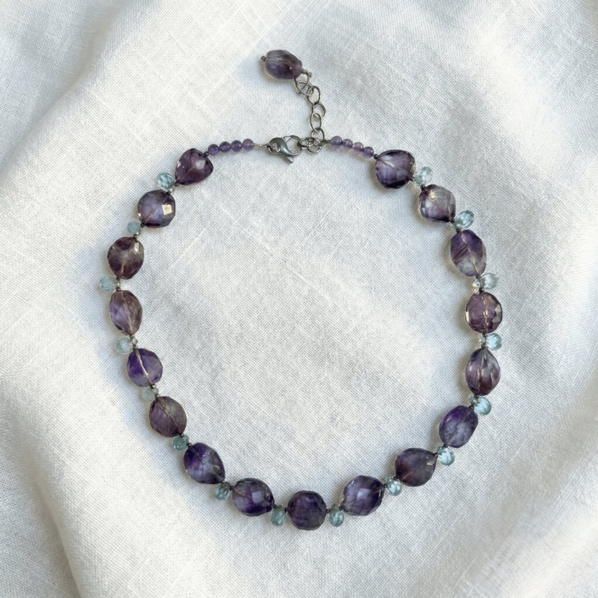 Amethyst and Aquamarine Necklace - Thumbnail 3
