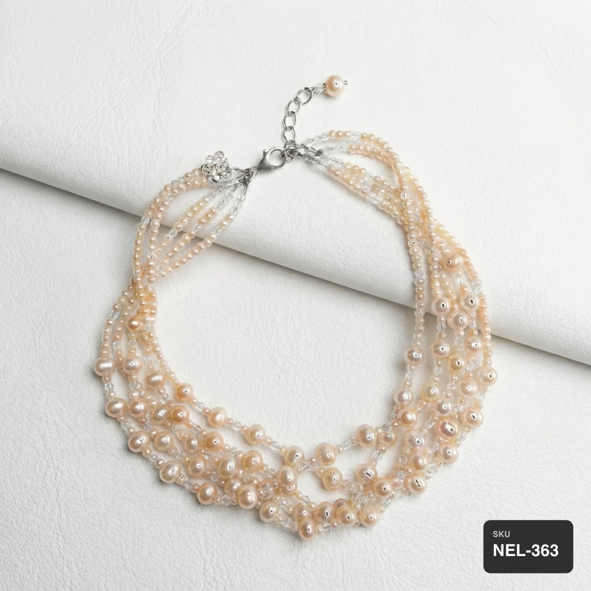 Pink Freshwater Pearl Necklace - Thumbnail 3