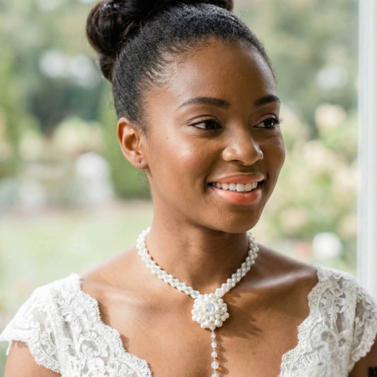 Pearl with Moonstone Dangle Necklace