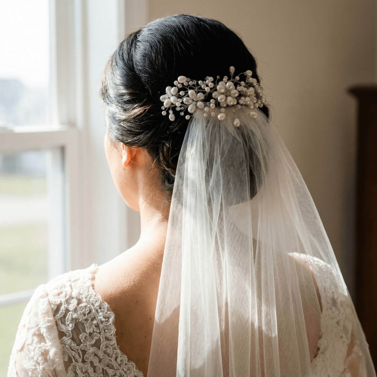 Freshwater Pearl and Crystal Hair Vine