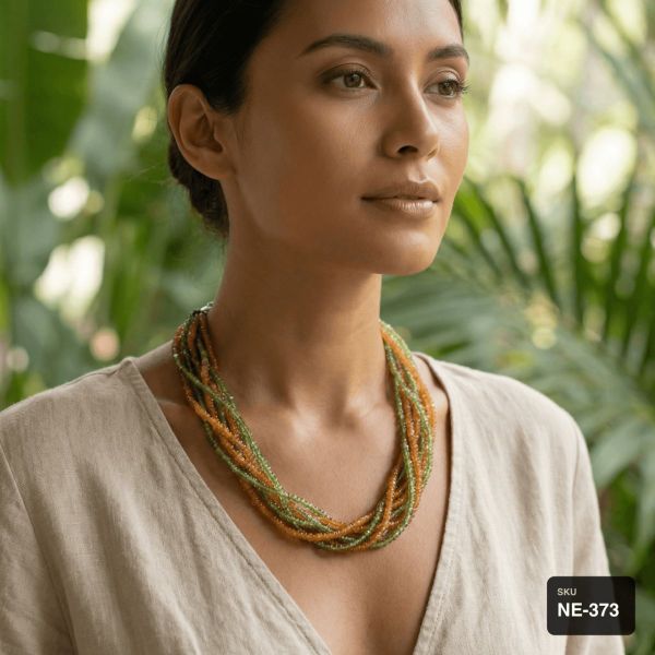 Peridot and Carnelian Necklace